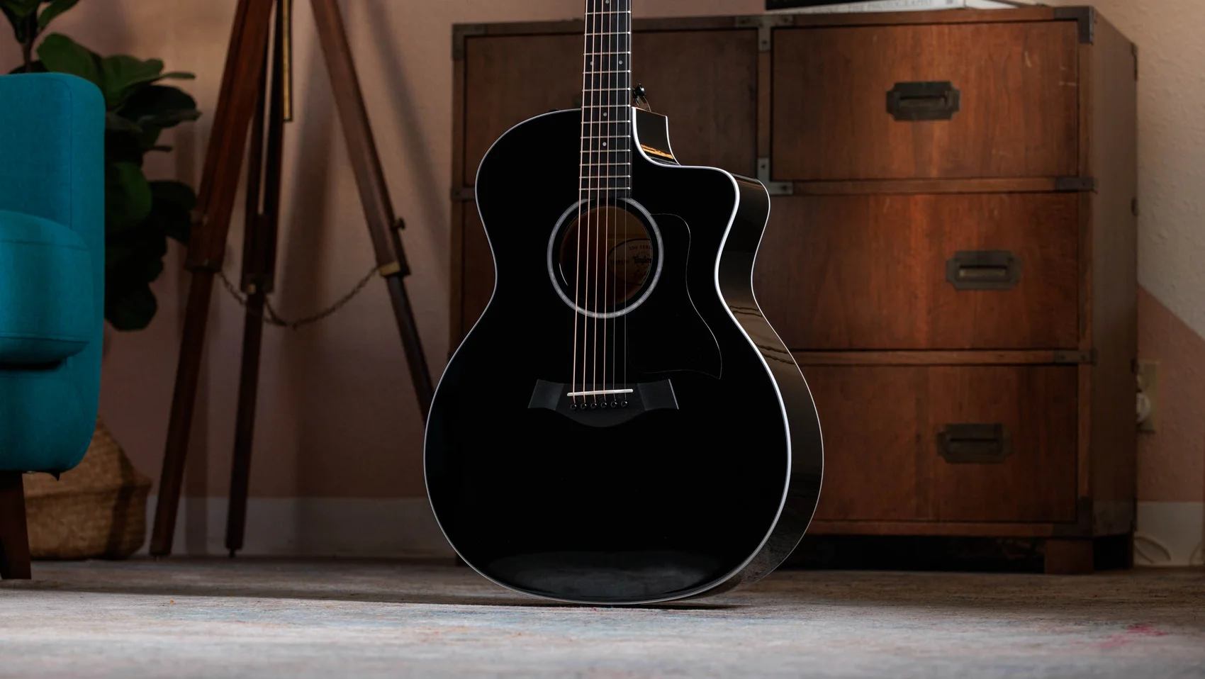 214ce-BLK Plus Big Leaf Maple Acoustic-Electric Guitar | Taylor